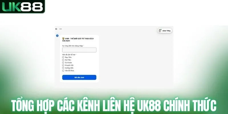 Tổng hợp các kênh liên hệ UK88 chính thức 